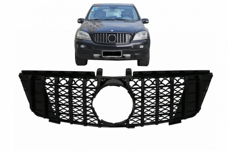 Βλησαρούλης Car Center - Μάσκα Για Mercedes-Benz ML-Class W164 05-08 GT-R Amg Panamericana Look Honeycomb Μαύρο 1 Τεμάχιο