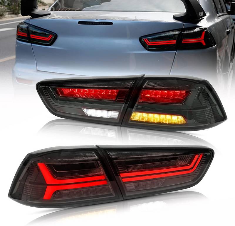 Βλησαρούλης Car Center - Πισινά Φανάρια Set Για Mitsubishi Lancer X 08-17 Led Bar Φιμέ VLAND