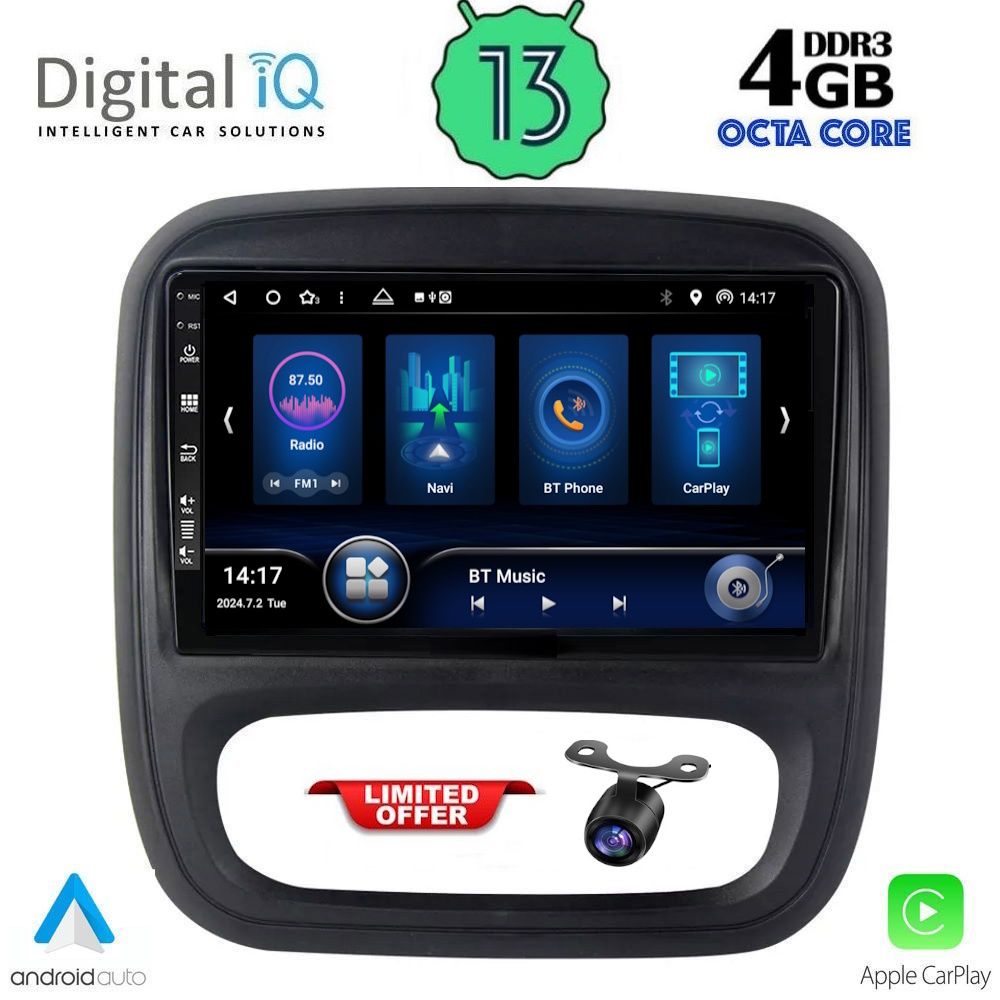 Βλησαρούλης Car Center - DIQ BXD 6499_CPA (9inc) MULTIMEDIA TABLET for OPEL VIVARO – RENAULT TRAFIC – FIAT TALENDO – NISSAN NV 300 mod. 2014>