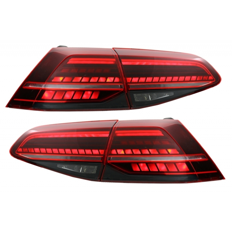 Βλησαρούλης Car Center - LED Πίσω φανάρια VW Golf VII 7 Facelift VW Golf 7.5 R Look Dynamic Dark Red Smoke