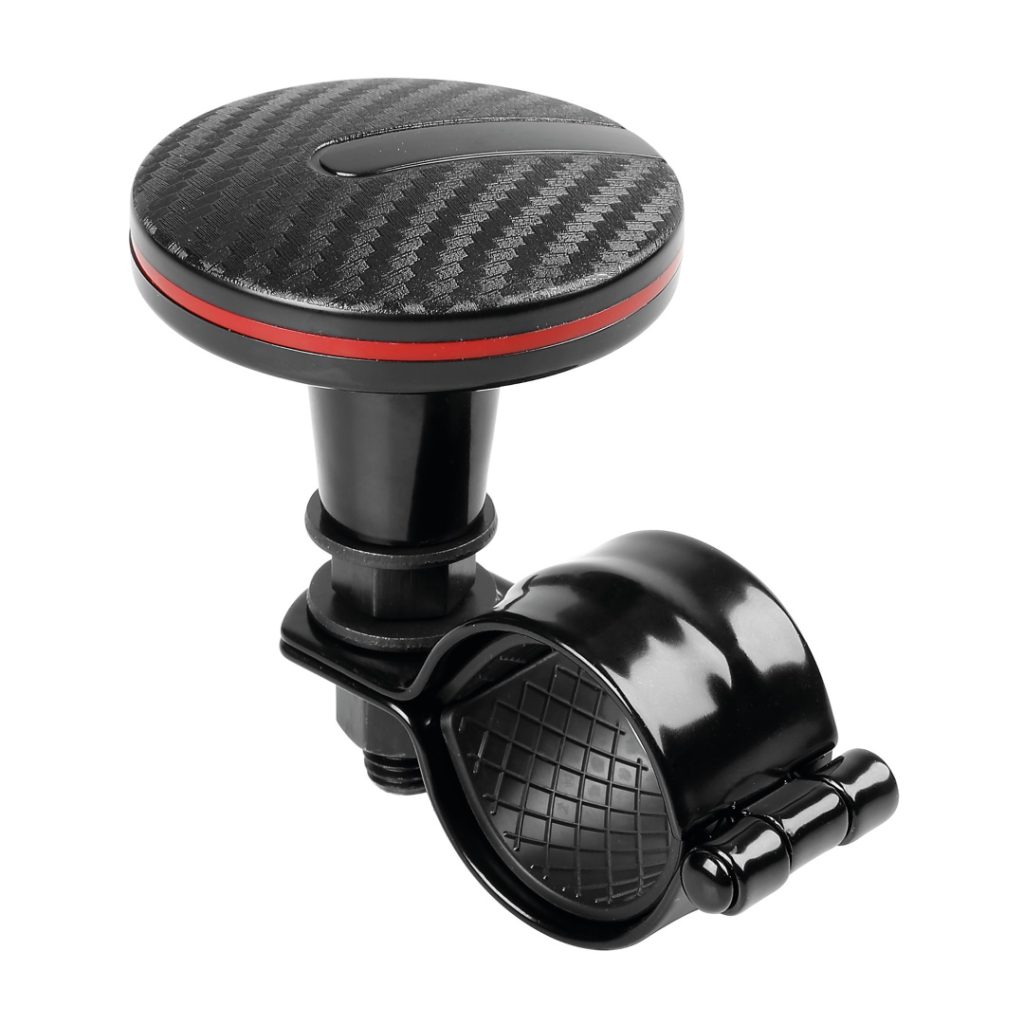Βλησαρούλης Car Center - Lampa ΤΕΜΠΕΛΗΣ ΤΙΜΟΝΙΟΥ SPINNY LINE 60mm ΓΙΑ ΤΙΜΟΝΙΑ 30>37mm (ΜΑΥΡΟ CARBON ΜΕ ΚΟΚΚΙΝΗ ΡΙΓΑ) L0013.9