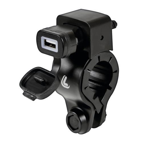 Βλησαρούλης Car Center - Lampa ΦΟΡΤΙΣΤΗΣ USB ΜΕ ΒΑΣΗ ΣΤΗΡΙΞΗΣ ΤΙΜΟΝΙΟΥ 12/24V 2.4A 21>32mm ΑΔΙΑΒΡΟΧΟΣ ΧΕL3883.2/T