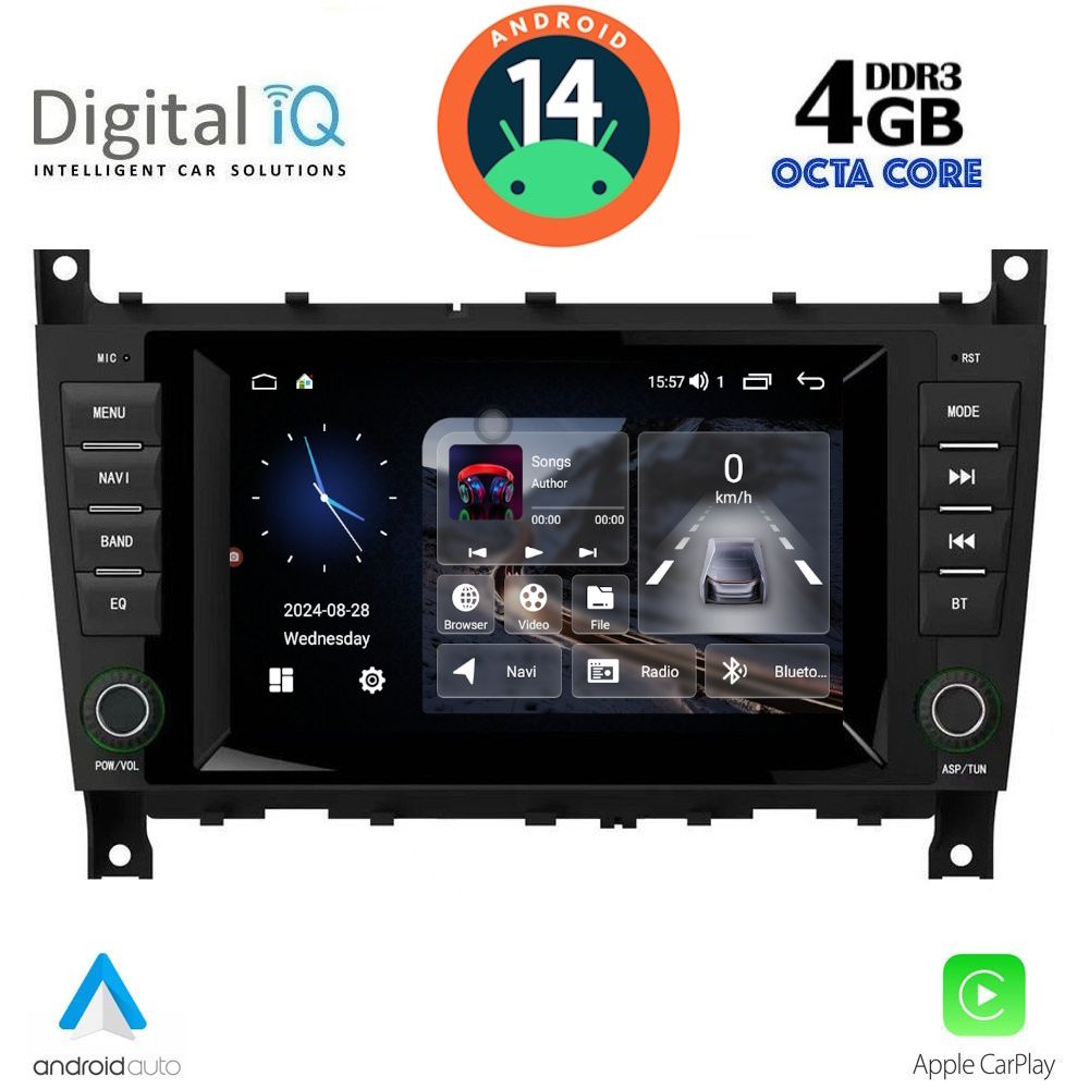 Βλησαρούλης Car Center - DIGITAL IQ MSG 493_CPA (7” DECK) MULTIMEDIA SYSTEM for MERCEDES C W203 – CLK W209 mod. 2004-2008