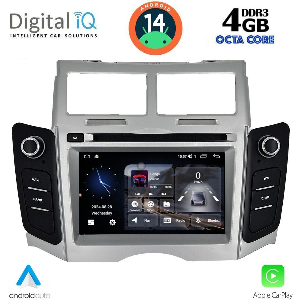 Βλησαρούλης Car Center - DIGITAL IQ MSG 429_CPA (7” DECK) MULTIMEDIA SYSTEM for TOYOTA YARIS mod. 2006-2011