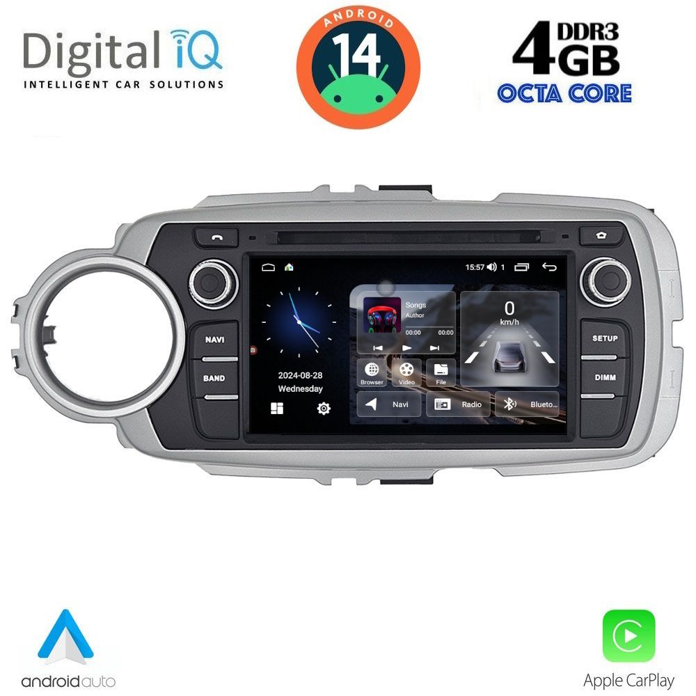 Βλησαρούλης Car Center - DIGITAL IQ MSG 430_CPA (7” DECK) MULTIMEDIA SYSTEM for TOYOTA YARIS mod. 2011-2020