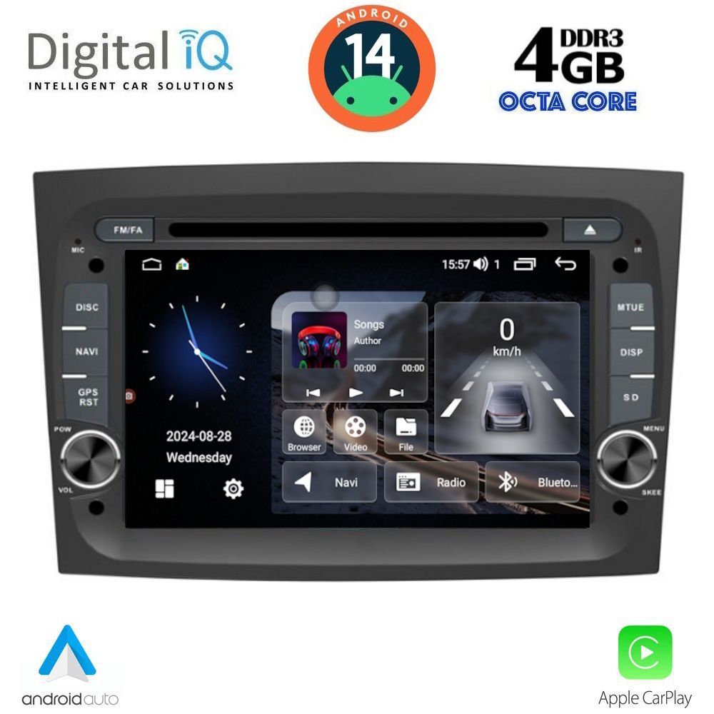 Βλησαρούλης Car Center - DIGITAL IQ MSG 438_CPA (7&apos;&apos; DECK) MULTIMEDIA SYSTEM for FIAT DOBLO mod. 2015>