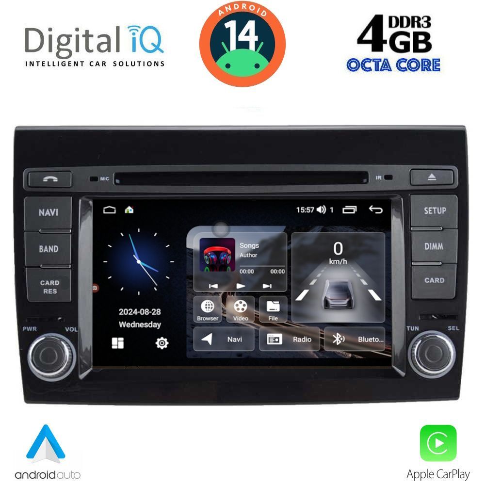 Βλησαρούλης Car Center - DIGITAL IQ MSG 497_CPA (7” DECK) MULTIMEDIA SYSTEM for FIAT BRAVO mod. 2007>