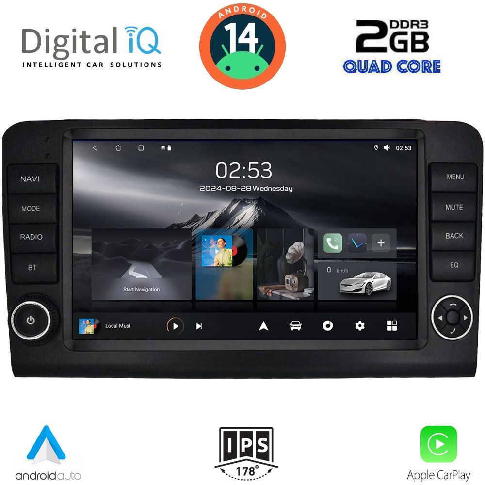 Βλησαρούλης Car Center - DIGITAL IQ RSB 1416_CPA (9inc) MULTIMEDIA TABLET for MERCEDES ML (W164) – GL (X164) mod. 2005-2011