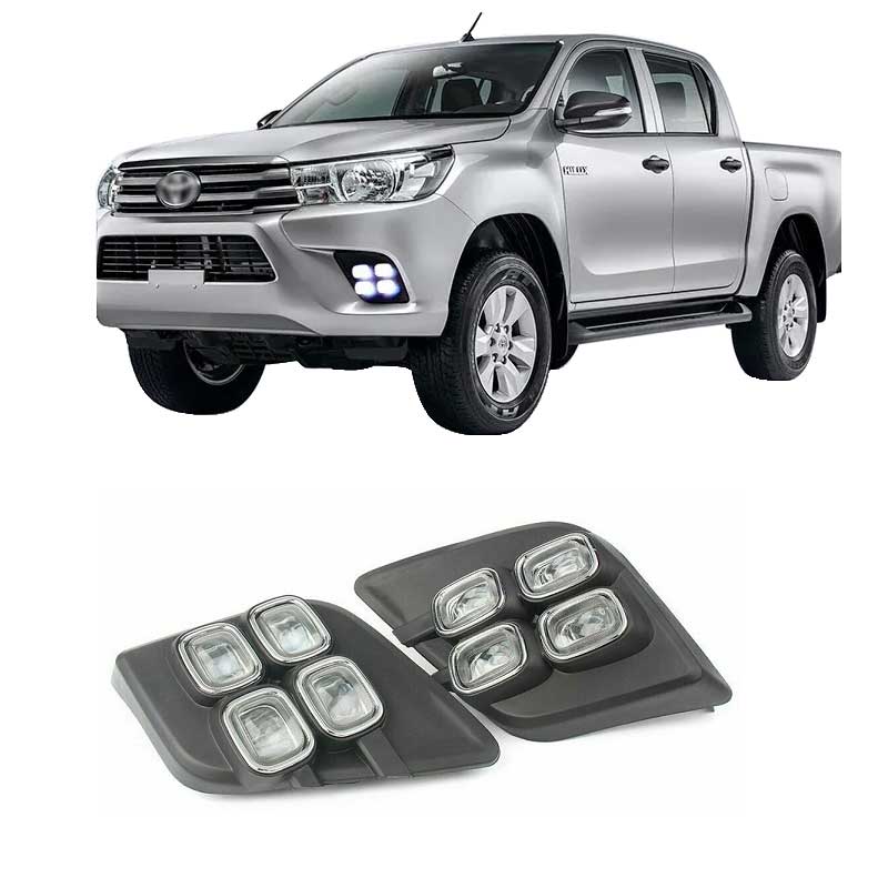 Βλησαρούλης Car Center - TOYOTA HILUX (REVO) 2015-2020 ΕΜΠΡΟΣΘΙΑ ΠΡΟΒΟΛΑΚΙΑ ΟΜΙΧΛΗΣ DRL TYPE1 2ΤΜΧ