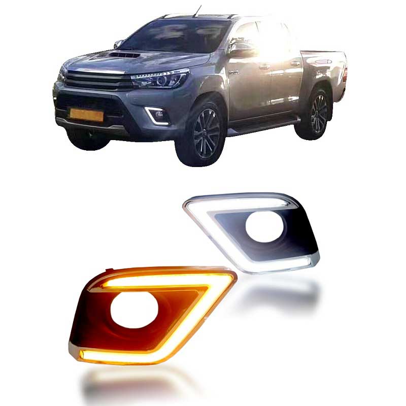 Βλησαρούλης Car Center - TOYOTA HILUX (REVO) 2015-2020 ΕΜΠΡΟΣΘΙΑ ΠΡΟΒΟΛΑΚΙΑ ΟΜΙΧΛΗΣ DRL TYPE2 2ΤΜΧ