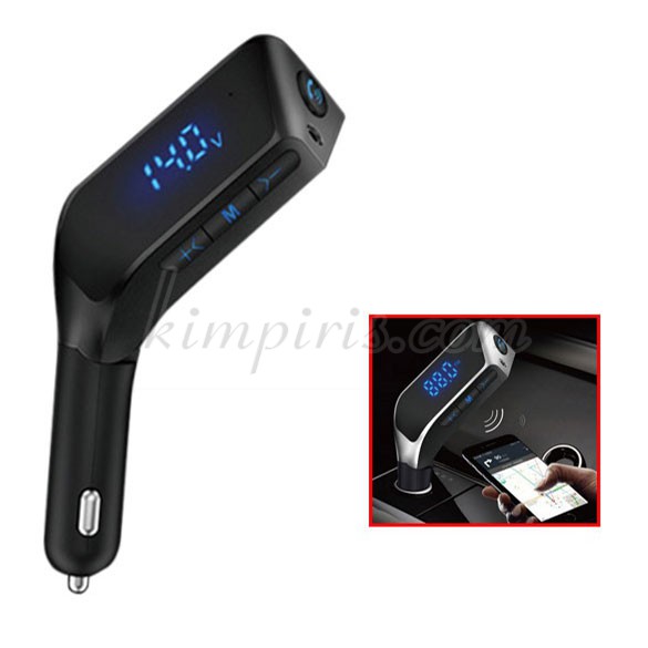 Βλησαρούλης Car Center - V1 Car FM Transmitter,Bluetooth,AUX,Charger & Voltmeter