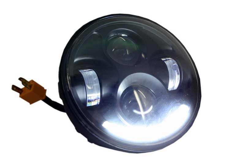 Βλησαρούλης Car Center - 5.75 Inch Motorcycle CREE LED Headlight Angel Eye Halo DRL
