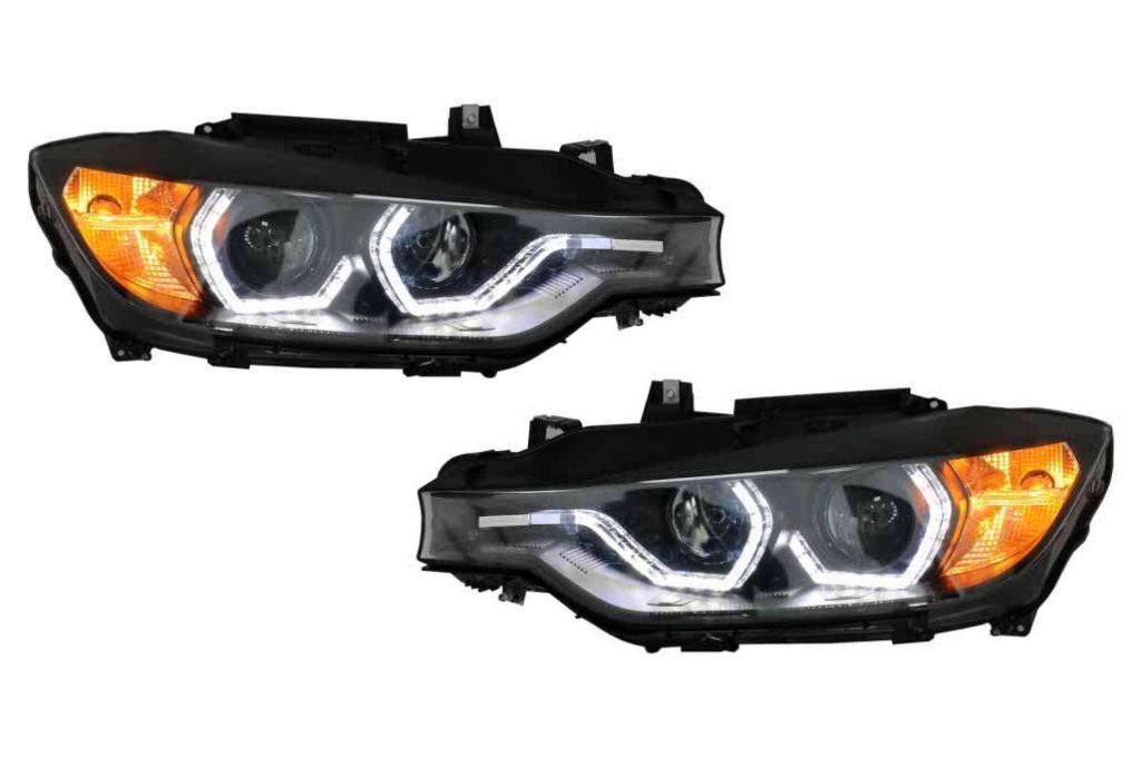 Βλησαρούλης Car Center - Angel Eyes Headlights LED DRL suitable for BMW 3 Series F30 F31 Sedan Touring (10.2011-05.2015) Black