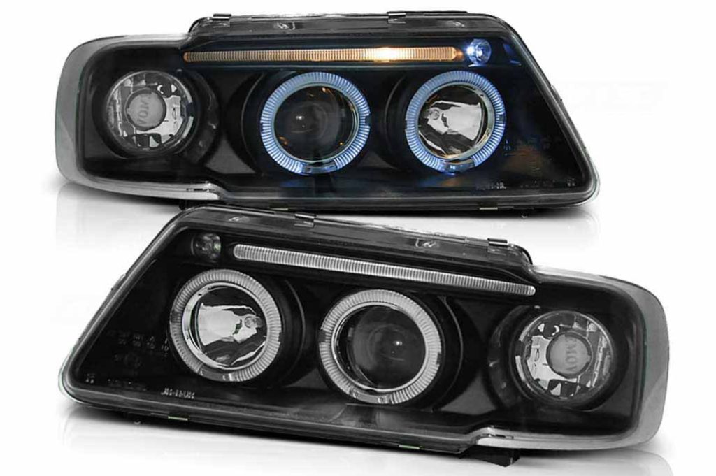 Βλησαρούλης Car Center - Angel Eyes Headlights suitable for Audi A3 8L (08.1996-08.2000) Black