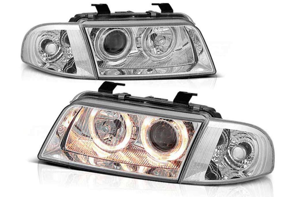 Βλησαρούλης Car Center - Angel Eyes Headlights suitable for Audi A4 (1995-1999) Chrome