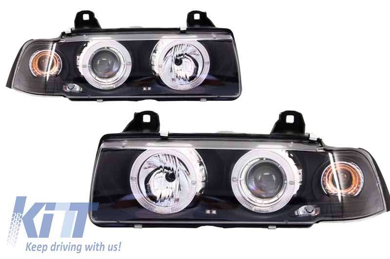 Βλησαρούλης Car Center - Angel Eyes Headlights suitable for BMW 3 Series E36 4D Sedan/Touring (1992-1997)