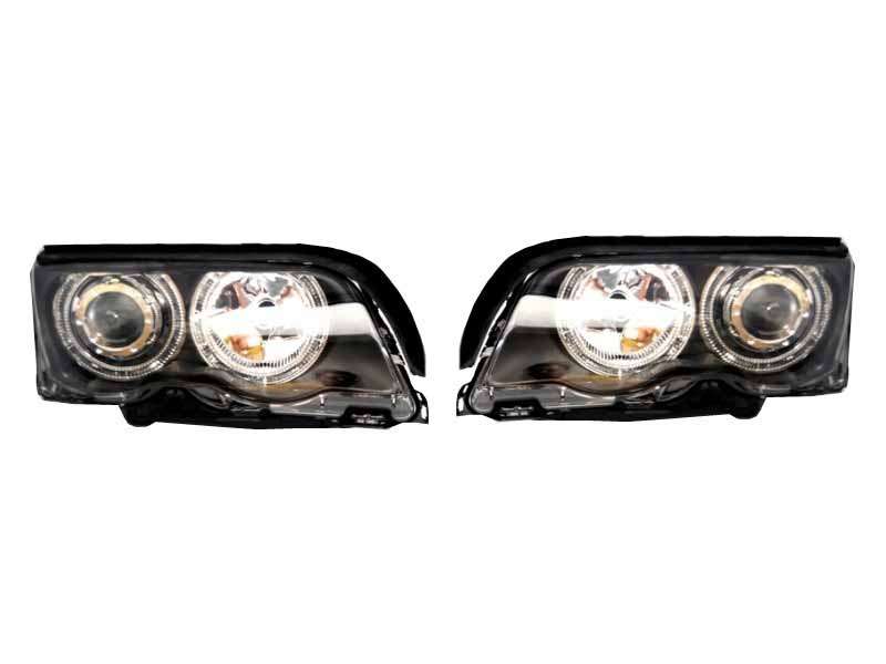 Βλησαρούλης Car Center - Angel Eyes Headlights suitable for BMW 3 Series E46 (1998-2001) Black Edition