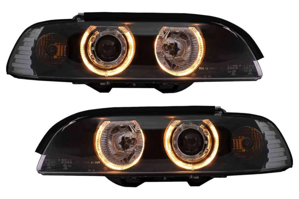 Βλησαρούλης Car Center - Angel Eyes Headlights suitable for BMW 5 Series E39 (1995-2000) Black