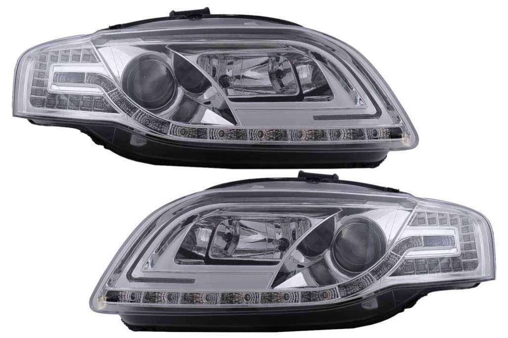 Βλησαρούλης Car Center - C LED Tube Light Headlights suitable for Audi A4 B7 (11.2004-03.2008) Chrome
