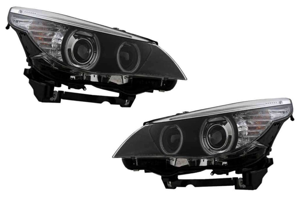 Βλησαρούλης Car Center - CCFL Angel Eyes Headlights suitable for BMW 5 Series E60 E61 (2003-2004) Dual Projector LCI Look for Xenon D2S