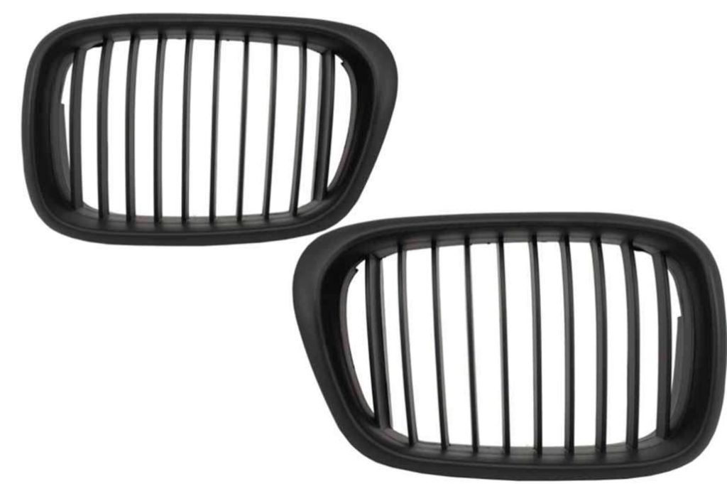 Βλησαρούλης Car Center - Central Grilles Kidney Grilles suitable for BMW E39 5 Series (1997-2003) Matte Black