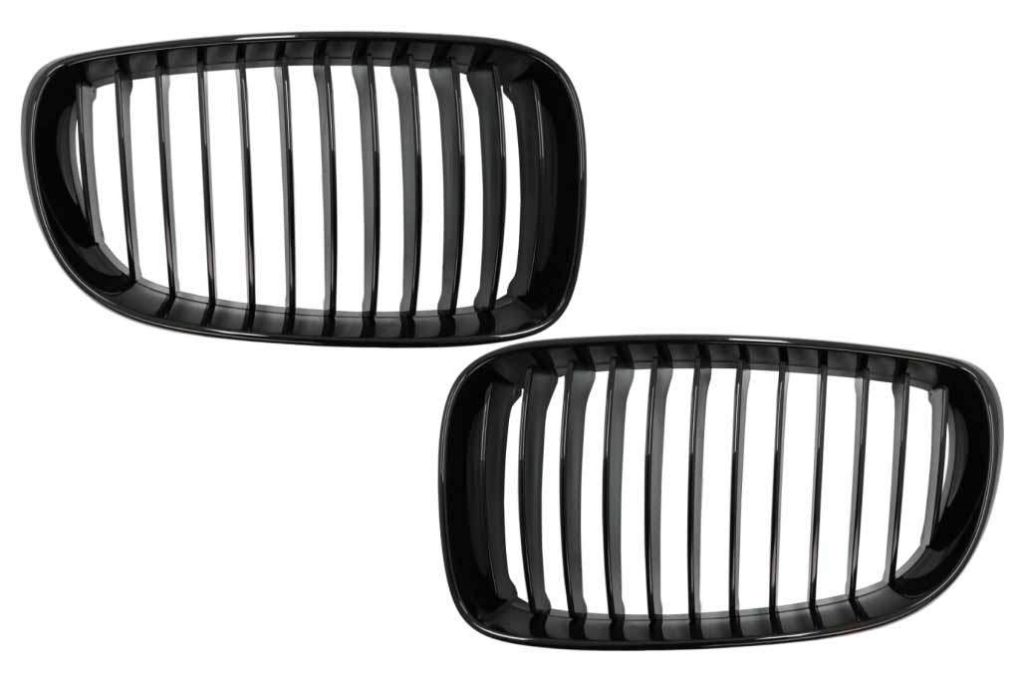 Βλησαρούλης Car Center - Central Kidney Grilles suitable for BMW 1 Series E81 E82 E87 E88 LCI (2007-2011) Piano Black