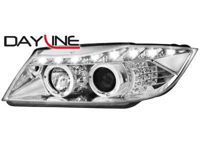 Βλησαρούλης Car Center - DAYLINE headlights suitable for BMW E90 05+_2 halo rims_drl optic_LED_chr
