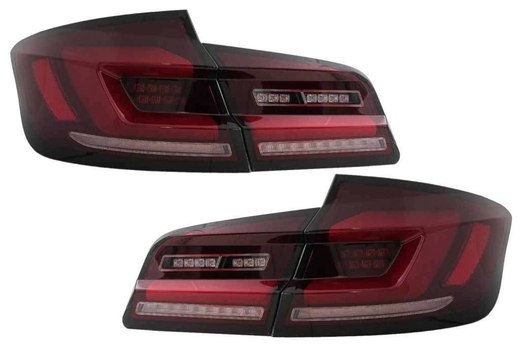 Βλησαρούλης Car Center - Full LED Bar Taillights suitable for BMW 5 Series F10 (2011-2017) Red Smoke Dynamic Sequential Turning Signal