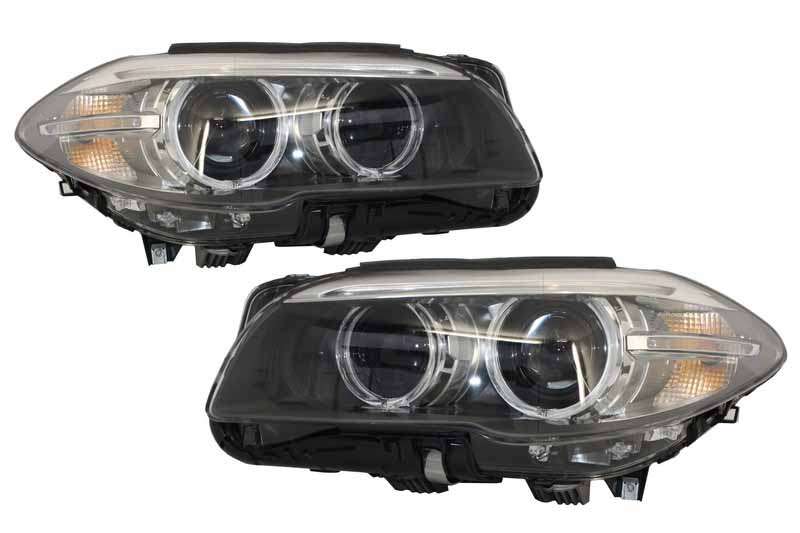 Βλησαρούλης Car Center - Headlights Full LED Bi-Xenon Angel Eyes suitable for BMW 5 Series F10 F11 (2011-2013) LCI Facelift Look