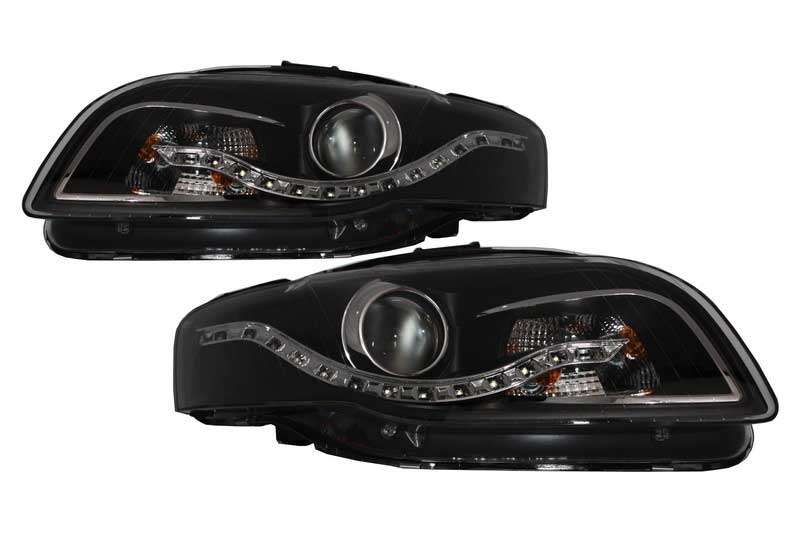 Βλησαρούλης Car Center - Headlights LED DRL suitable for Audi A4 B7 (11.2004-03.2008) Black