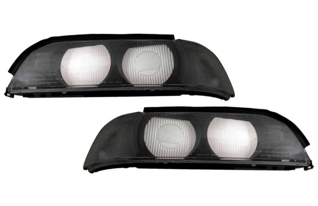 Βλησαρούλης Car Center - Headlights Lens Left and Right Side Smoke Grey suitable for BMW 5 Series E39 (1995-2000)