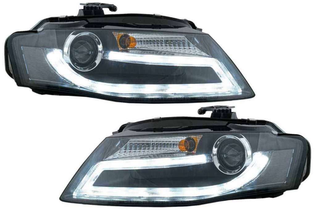 Βλησαρούλης Car Center - Headlights suitable for Audi A4 B8 8K (2008-2011) LED Daytime Running Light Bar Xenon Design LHD