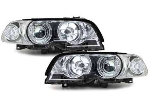 Βλησαρούλης Car Center - Headlights suitable for BMW 3 Series E46 Coupe (1998-2002) Angel Eyes 2 Halo Rims