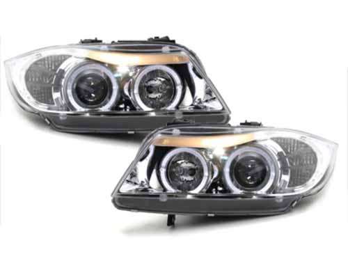 Βλησαρούλης Car Center - Headlights suitable for BMW 3 Series E90 E91 (03.2005-08.2008) Angel Eyes 2 Halo Rims