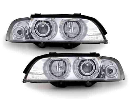 Βλησαρούλης Car Center - Headlights suitable for BMW 5 Series E39 (09.1995-06.2003) Angel Eyes Halo Rims