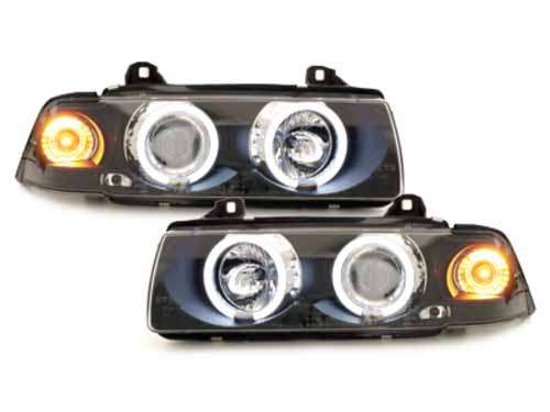 Βλησαρούλης Car Center - headlights suitable for BMW E36 Coupe/Cabrio 92-98_2 CCFL halo rims_black