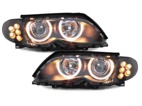 Βλησαρούλης Car Center - headlights suitable for BMW E46 4d 01-03 _ 2 halo rims