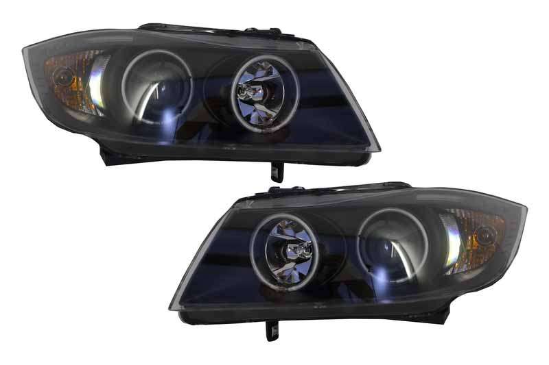 Βλησαρούλης Car Center - Headlights suitable for BMW E90 E91 2 Halo Rims Black (2005-2008)