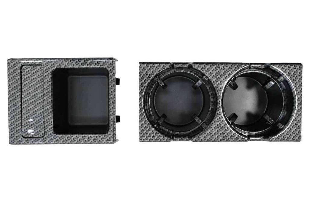 Βλησαρούλης Car Center - Holder Cup and Coin Box suitable for BMW 3 Series E46 (1998-2005) Carbon Fiber Look