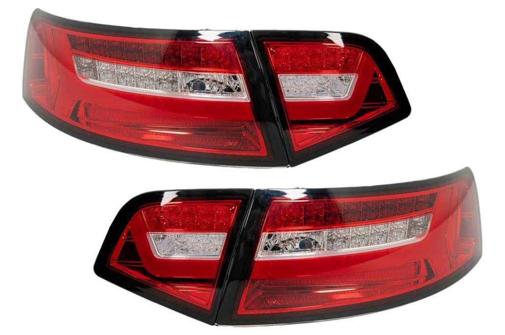 Βλησαρούλης Car Center - LED BAR Taillights suitable for Audi A6 4F2 C6 Limousine (2008-2011) Red Clear Facelift Design with Sequential Dynamic Turning Lights