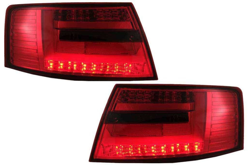 Βλησαρούλης Car Center - LED BAR Taillights suitable for Audi A6 C6 4F Sedan (04.2004-2008) 7-PIN Red Smoke