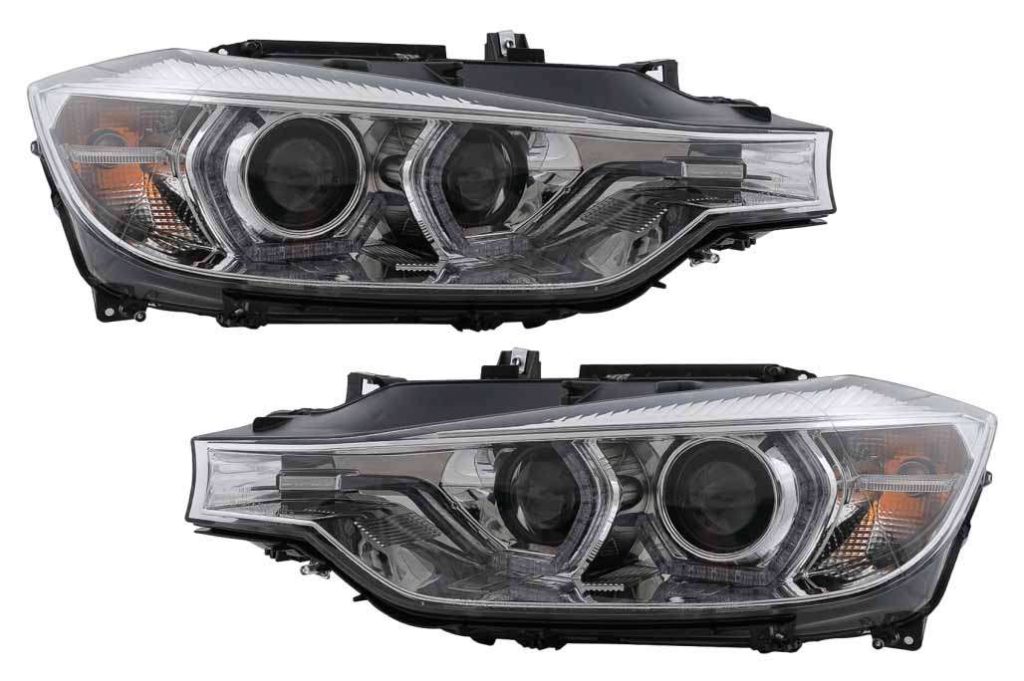 Βλησαρούλης Car Center - LED DRL Angel Eyes Headlights suitable for BMW 3 Series F30 F31 LCI Sedan Touring (2015-2019) Chrome