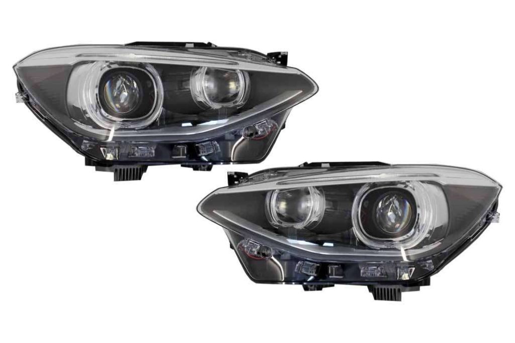 Βλησαρούλης Car Center - LED DRL Headlights Angel Eye suitable for BMW 1 Series F20 F21 (2011-2014) Black