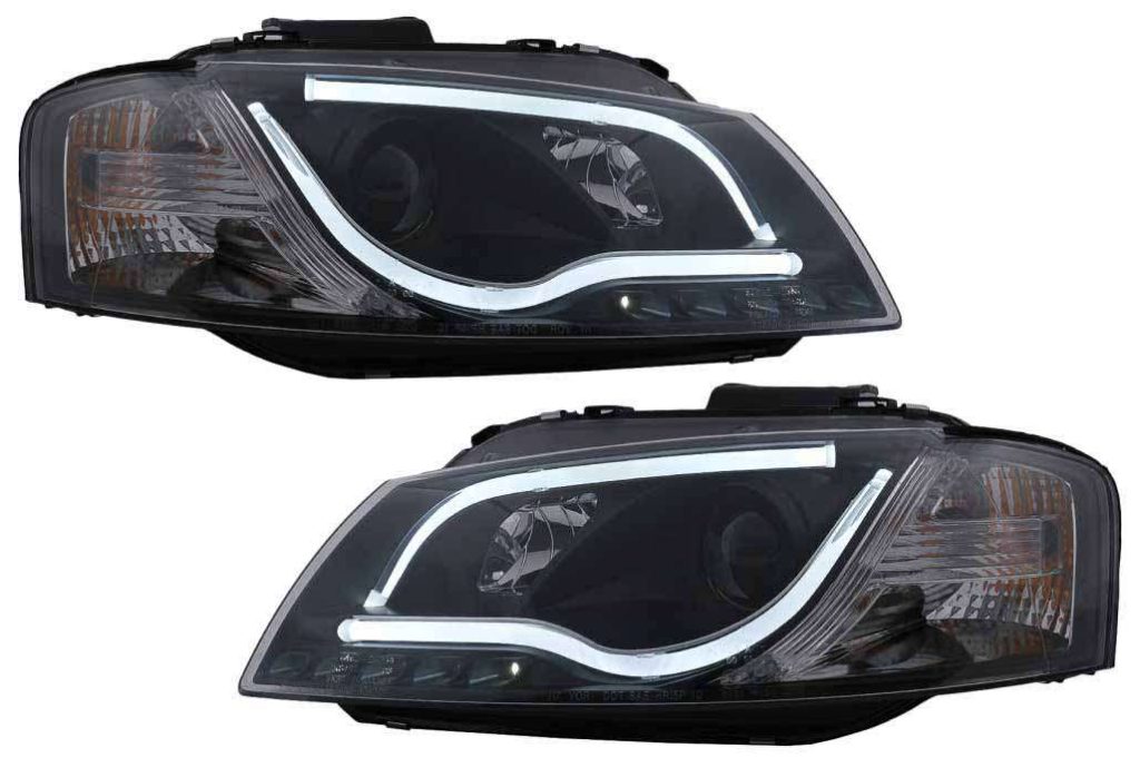 Βλησαρούλης Car Center - LED DRL Headlights suitable for Audi A3 8P (05.2003-03.2008) Black