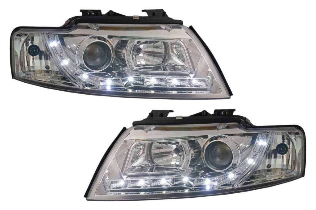 Βλησαρούλης Car Center - LED DRL Headlights suitable for Audi A4 B6 Cabrio (2000-2006) Chrome