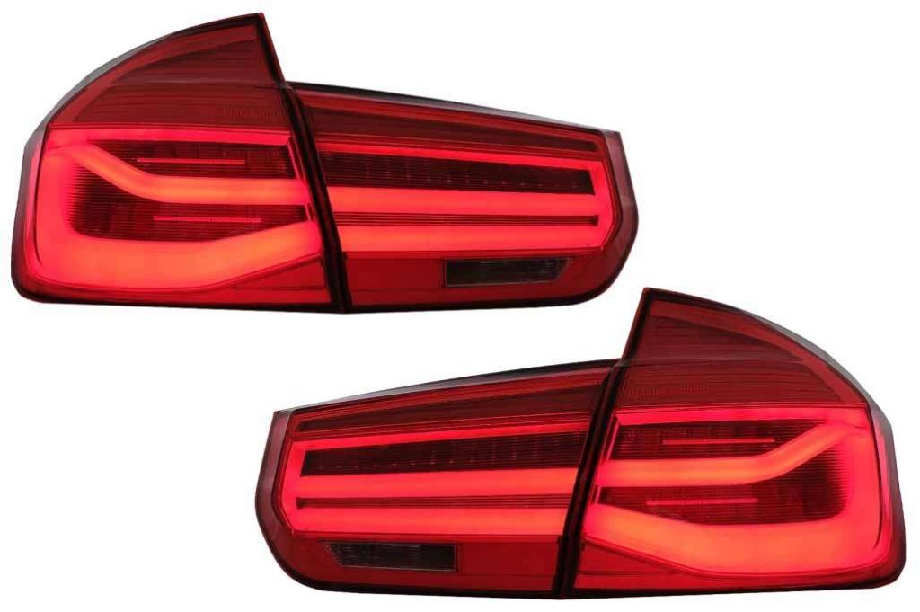Βλησαρούλης Car Center - LED Taillights Conversion to LCI Design suitable for BMW 3 Series F30 Pre LCI LCI (2011-2019) Red Clear with Dynamic Sequential Turning Light