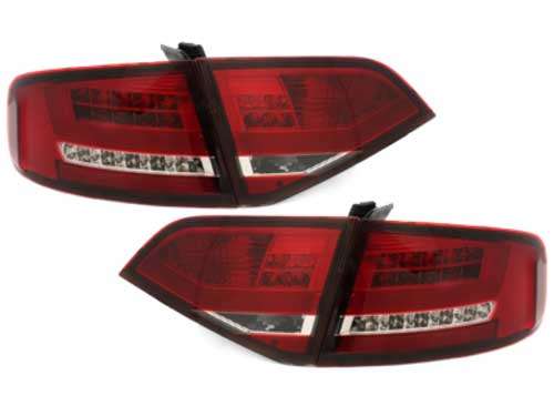 Βλησαρούλης Car Center - LED Taillights suitable for Audi A4 B8 8K Saloon (2007-2010) Red Clear