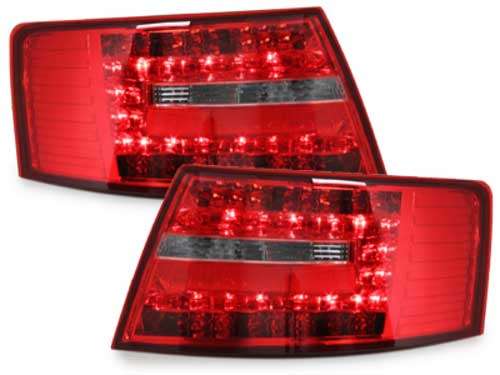 Βλησαρούλης Car Center - LED taillights suitable for AUDI A6 4F Lim. 04-08 red/crystal - RA19ELRC