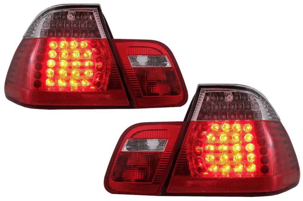 Βλησαρούλης Car Center - LED Taillights suitable for BMW 3 Series E46 Limousine 4D (09.2001-03.2005) Red Clear