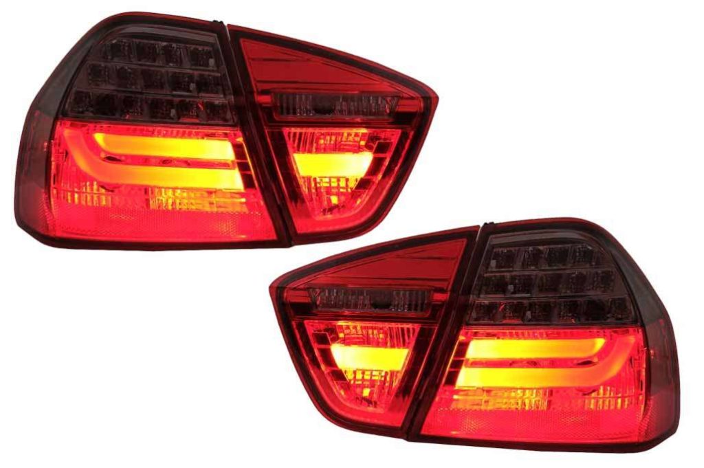 Βλησαρούλης Car Center - LED Taillights suitable for BMW 3 Series E90 (2005-2008) LED Light Bar LCI Design Red Smoke